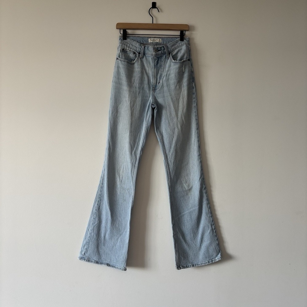 Abercrombie Fitch The Vintage Flare High Rise Jeans Women 26/2 L TALL FIT STAINS